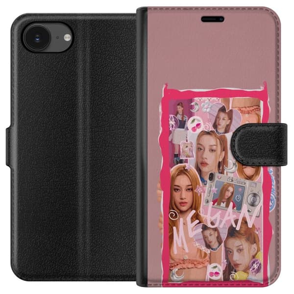 Kompatibel Tegnebogsetui til Apple iPhone 17e Megan rosa collage pink