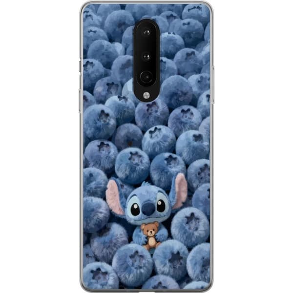 Kompatibelt Mobilskal till OnePlus 8 Blå figur bland blåbär blå