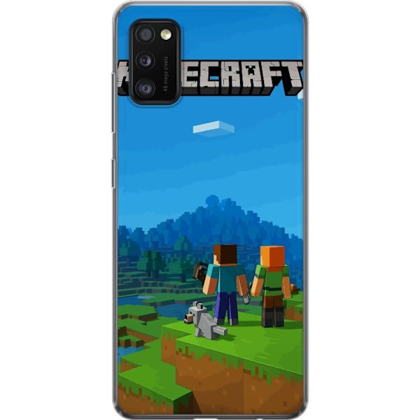 Samsung Galaxy A41 Läpinäkyvä kuori Minecraft Key Art