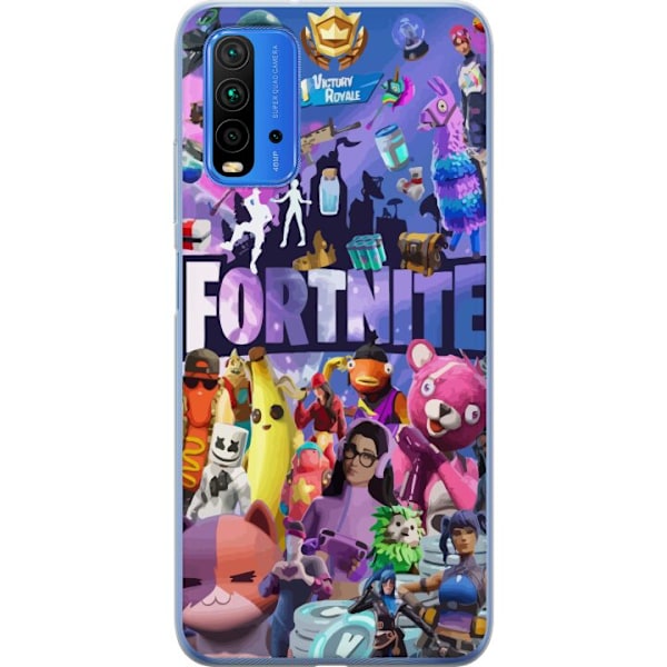 Xiaomi Redmi 9T Genomskinligt Skal Fortnite Skins Emotes Battle Royale Karaktärer Gamer Gamingmotiv Coolt Barn Ungdom