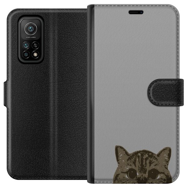 Xiaomi Mi 10T 5G Plånboksfodral Grå Kattblick – stilren ka