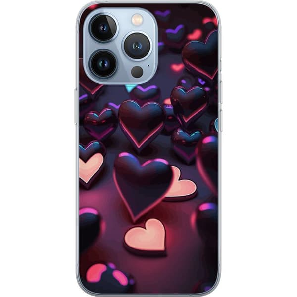Kompatibelt Mobildeksel til Apple iPhone 13 Pro Midnattshjerter
