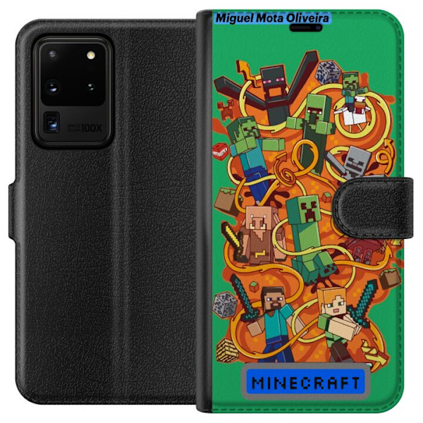 Samsung Galaxy S20 Ultra Plånboksfodral Minecraft