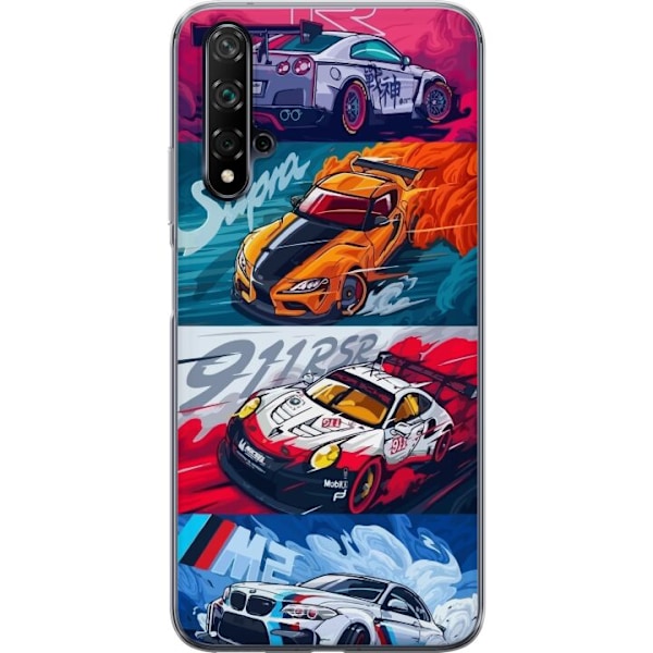 Huawei nova 5T Läpinäkyvä kuori Nopeat Autot - Piirretty Ku
