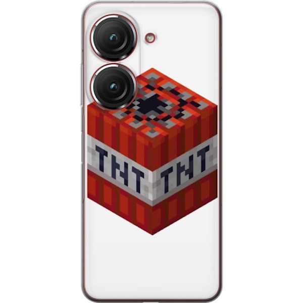 Asus Zenfone 9 Genomskinligt Skal Minecraft TNT