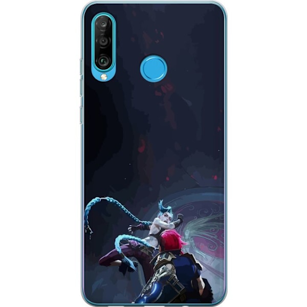 Huawei P30 lite Genomskinligt Skal Anime