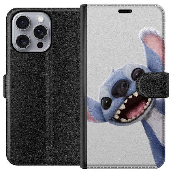 Apple iPhone 16 Pro Max Plånboksfodral Stitch i Fart – Kawaii Design för Fans & Barn