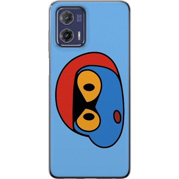Motorola Moto G73 Gennemsigtig cover Bold Bot Head