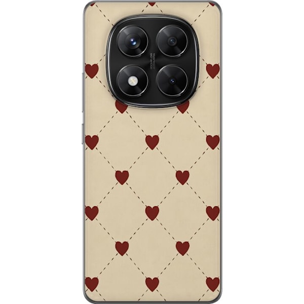 Xiaomi Redmi Note 14 Pro Genomskinligt Skal Heart Grid