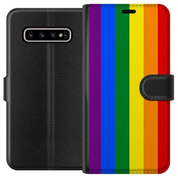 Kompatibelt Lommeboketui til Samsung Galaxy S10+ Pride Flagga