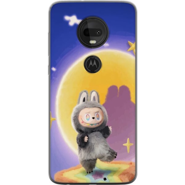 Motorola Moto G7 Läpinäkyvä kuori Labubu Neon Pop - Neonvä