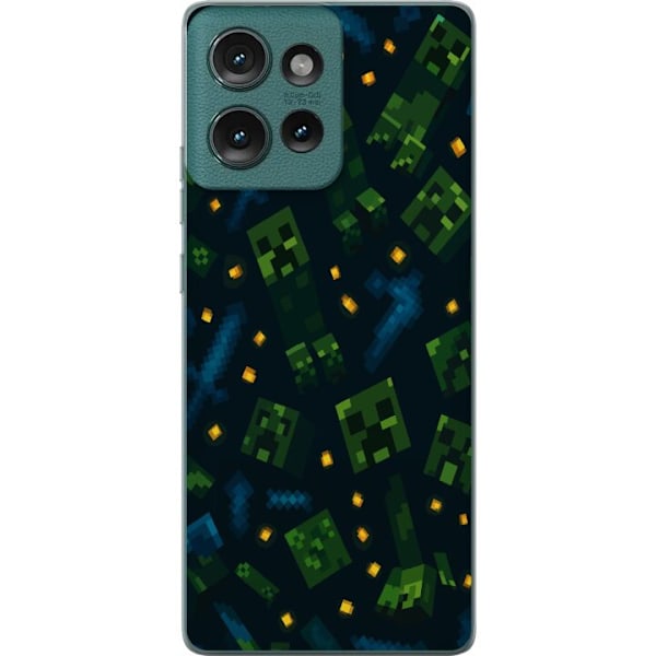Motorola Edge 50 Läpinäkyvä kuori Minecraft Dungeons Mob