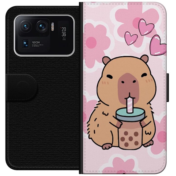 Xiaomi Mi 11 Ultra Lompakkokotelo Kawaii Capybara Sydän Anime