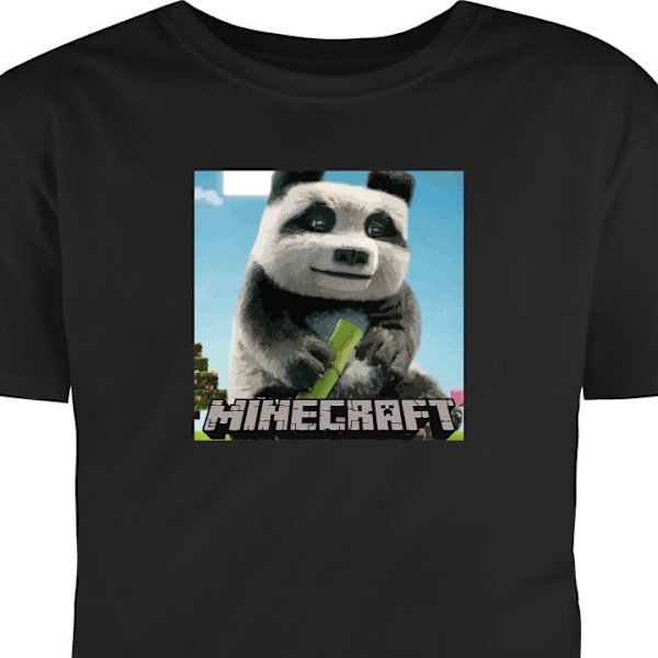 Barn-T-skjorte | Komfortabel T-skjorte for Barn A Minecraft Movie svart 3-4 År