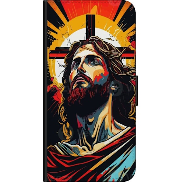 OnePlus 7T Pro Tegnebogsetui Jesus & Kort - religiøst motiv m