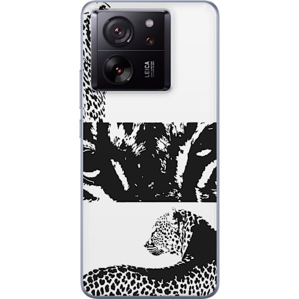 Xiaomi 13T Genomskinligt Skal Leopard Faces – trendigt möns