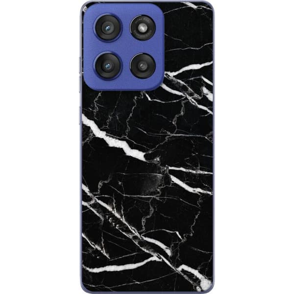 Kompatibel Mobilcover til Motorola Edge 60 Stylus Sort marmorgrafik sort