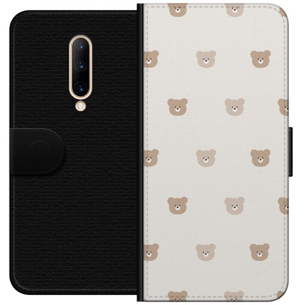 OnePlus 7 Pro Tegnebogsetui Teddybaggrund - søde teddybjørne