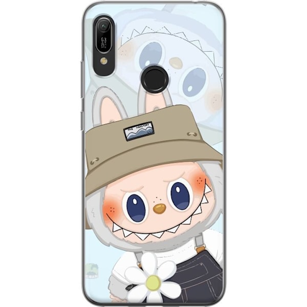 Huawei Y6 (2019) Gjennomsiktig deksel Labubu med hatt - Pop Ma