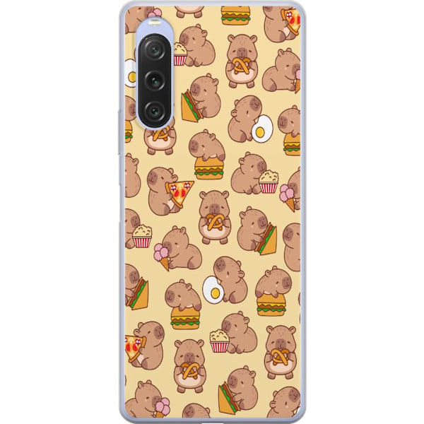 Sony Xperia 10 V Läpinäkyvä kuori Kawaii capybara puhelinkotelo useilla söpöillä hahmoilla