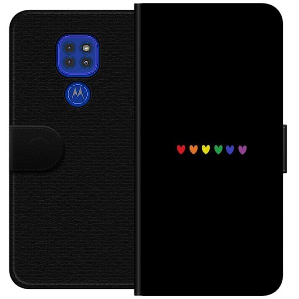 Motorola Moto G9 Play Lommeboketui Stolt Hjerter