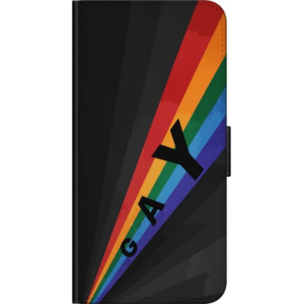 Kompatibel Tegnebogsetui til Nokia G20 Gay regnbåge sort