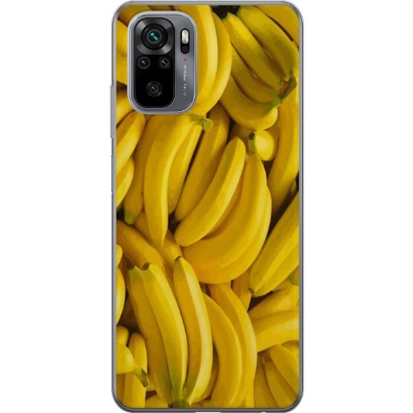 Xiaomi Redmi Note 10S Genomskinligt Skal Banana Pattern – le
