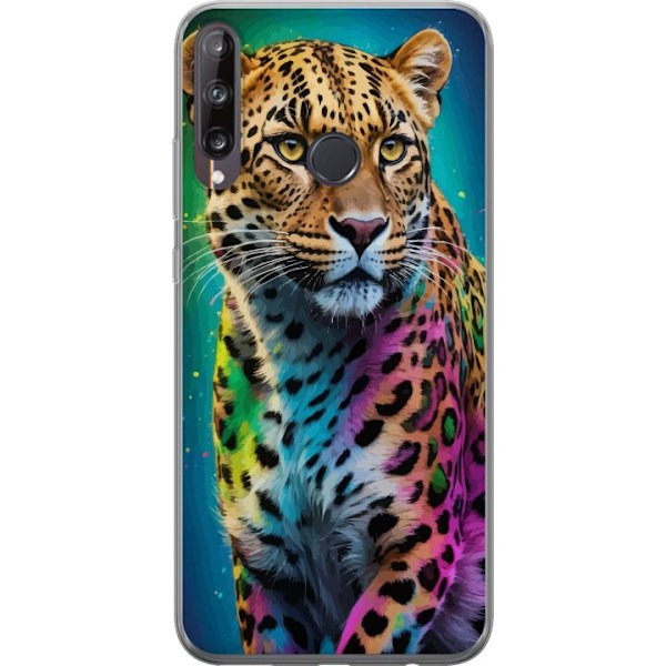 Huawei P40 lite E Gennemsigtig cover Leopard