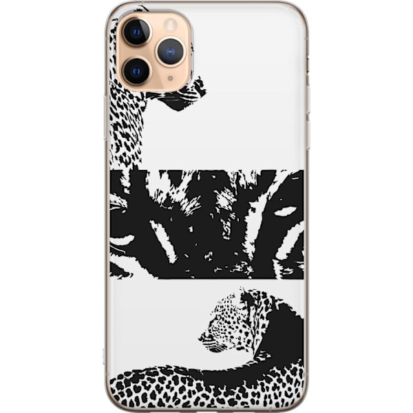 Apple iPhone 11 Pro Max Läpinäkyvä kuori Leopard Faces
