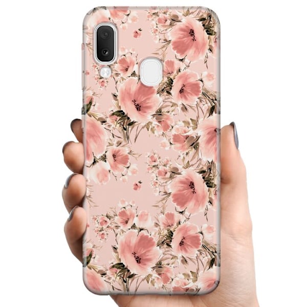 Samsung Galaxy A20e TPU Matkapuhelimen kuori Kukkia
