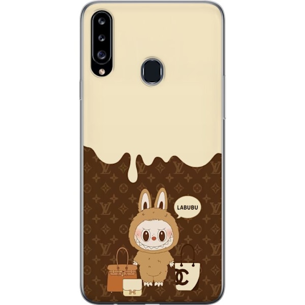 Samsung Galaxy A20s Gjennomsiktig deksel Labubu Blue Chill - B