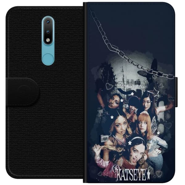 Kompatibelt Lommeboketui til Nokia 2.4 KATSEYE svart