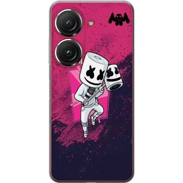 Asus Zenfone 9 Läpinäkyvä kuori Marshmello Fortnite Skin Emote Gaming DJ Hahmo Suosittu Aihe Lapsi Nuori Trendi