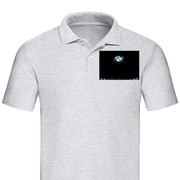 Poloshirt til Voksen | Elegant Poloshirt BMW Grå Stor