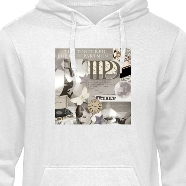 Hoodie til Voksen | Behagelig Hættetrøje Taylor Swift hvid S