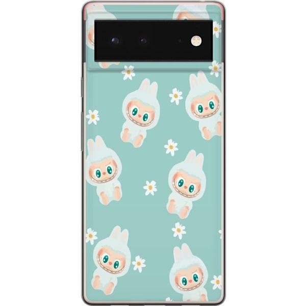 Google Pixel 6 Gjennomsiktig deksel Labubu Candy Vibes