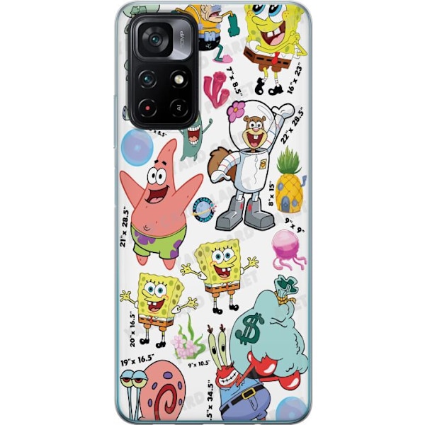 Xiaomi Poco M4 Pro 5G Gjennomsiktig deksel SpongeBob SquarePan