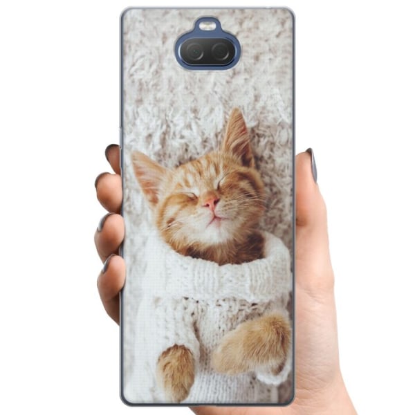Sony Xperia 10 TPU Mobilcover Kitty Sweater