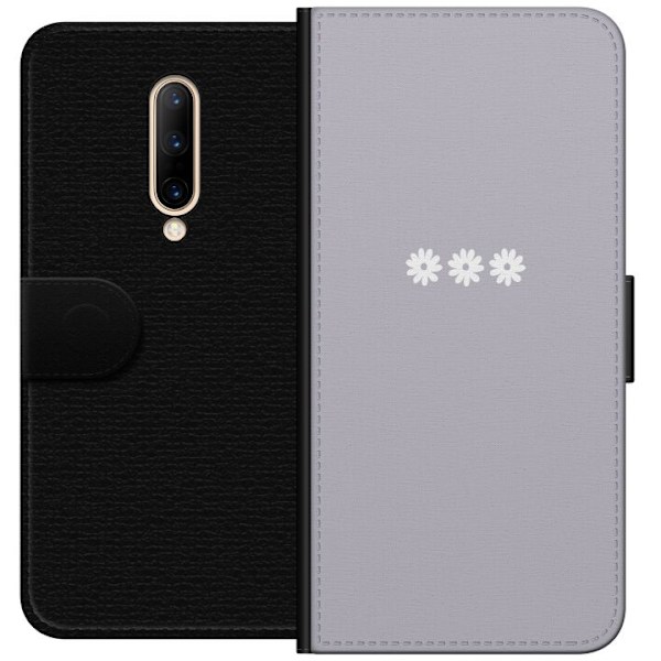 OnePlus 7 Pro Lompakkokotelo Lila Blomminimalismi - tyylikäs kukkakuva lila taustalla
