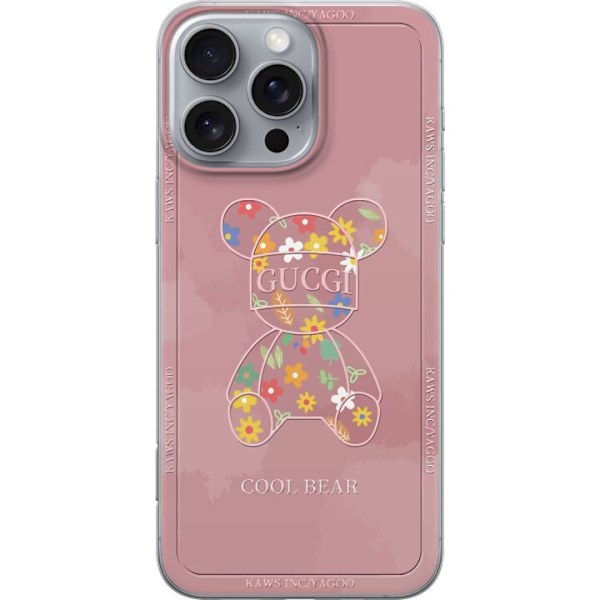 Apple iPhone 16 Pro Max Gennemsigtig cover Guggi Rosa