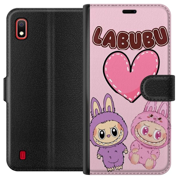 Samsung Galaxy A10 Lompakkokotelo Labubu Pink Monster