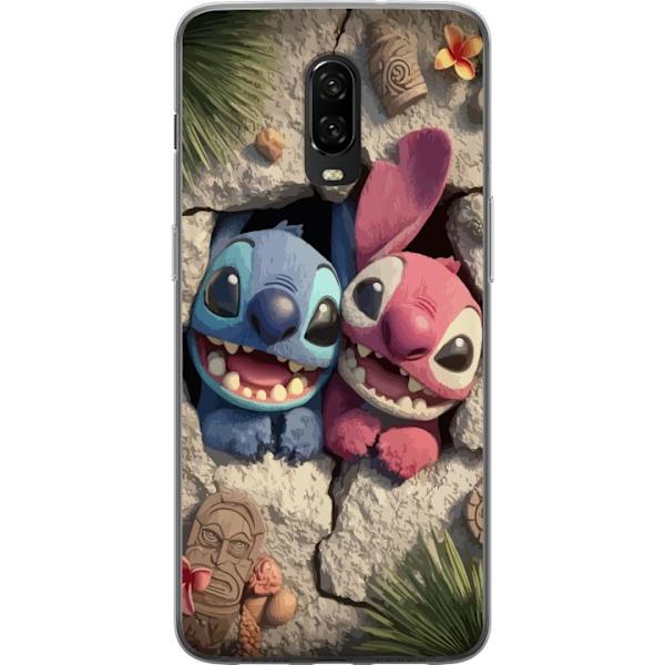 OnePlus 6T Gennemsigtig cover Stitch Angel Lilo & Stitch Motiv Disney Kærlighed Tegneseriekarakter Populær Blå Alien Sjov Disney-film