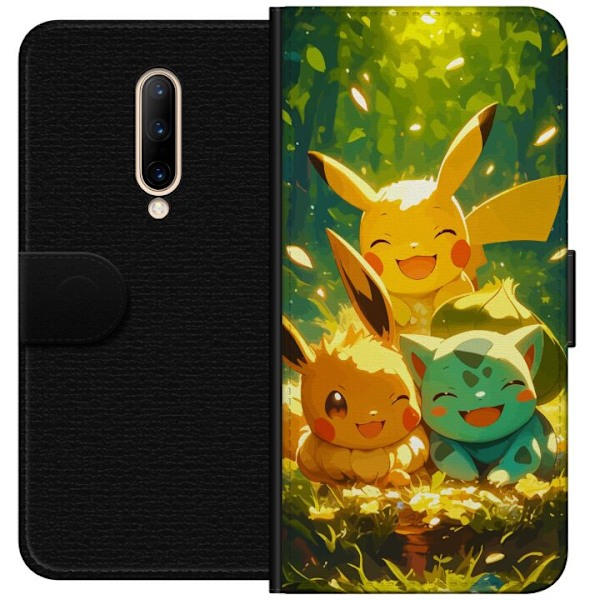 OnePlus 7 Pro Tegnebogsetui Pixelmonster spillestil - farverig design til retro-elskende gamere