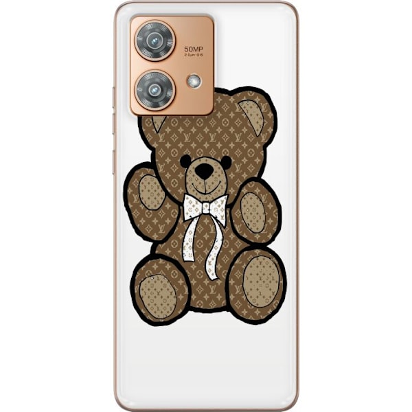 Motorola Edge 40 Neo Läpinäkyvä kuori Teddy LV Bear