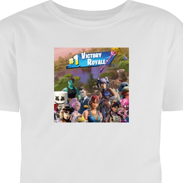 T-shirt til Voksen | Klassisk Voksen T-shirt Fortnite hvid XL