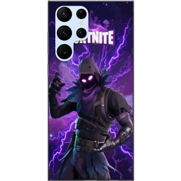 Samsung Galaxy S22 Ultra 5G Genomskinligt Skal Fortnite Raven – Mörk Stridsikon från Battle Royale