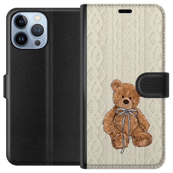Apple iPhone 13 Pro Max Plånboksfodral Liten Nalle – klassisk nalle i enkel design