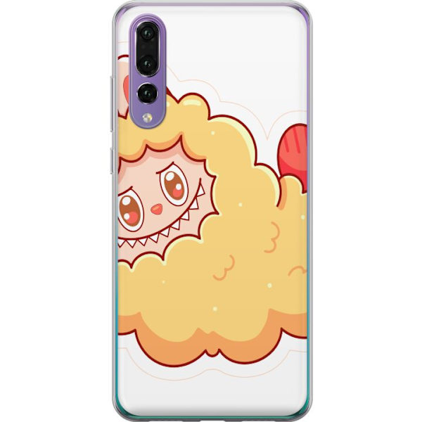 Huawei P20 Pro Gennemsigtig cover Labubu Vaskebjørn Pop Mart Figur Samlerobjekt Sød Design Populært Motiv Kunstlegetøj Kreativ Figurserie