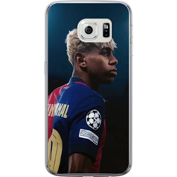 Samsung Galaxy S6 edge Läpinäkyvä kuori Lamine Yamal - Barcelonan ihmelapsi fokuksessa