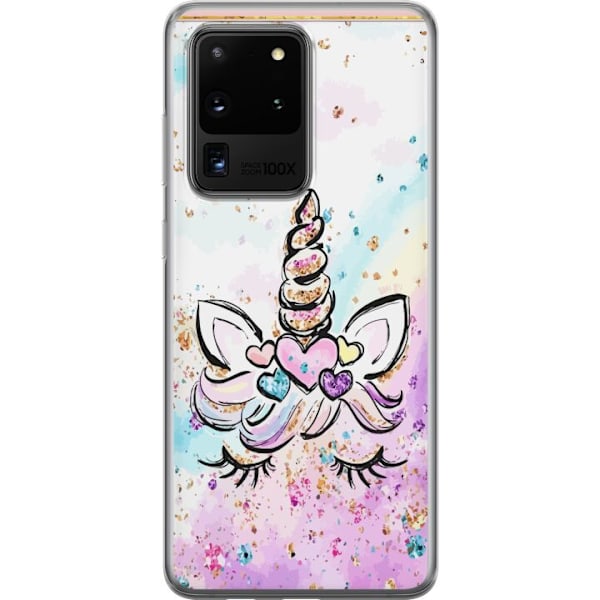 Samsung Galaxy S20 Ultra Läpinäkyvä kuori Unicorn